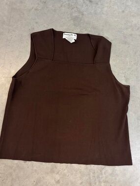 Dark Chocolate Stretch Tank Top Joseph A. 2x size